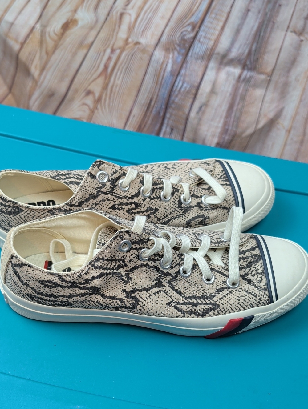 Keds Pro-Keds Royal Lo "Snake Print" Casual Canvas Sneakers PK63828 Men's 9